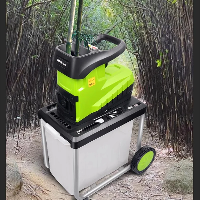 Máquina de ruptura eléctrica de escritorio, trituradora de ramas de árbol de alta potencia, 2800W, pulverizador eléctrico, herramienta de jardín,