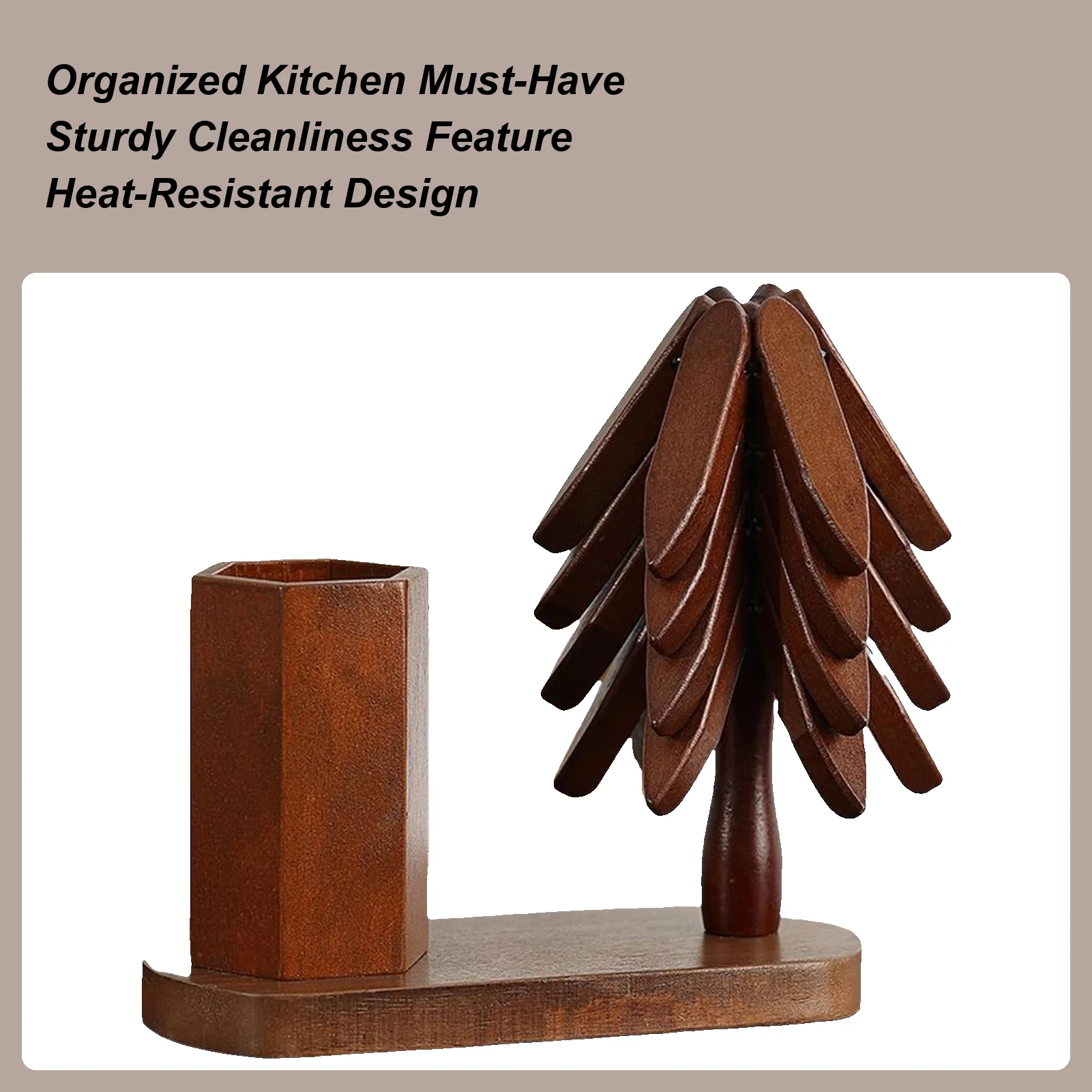 

Деревянные подставки для дерева с держателем для столовых приборов Деревянные подставки для деревьев Декор стола для домашнего декора Стол Горшок Посуда для напитков