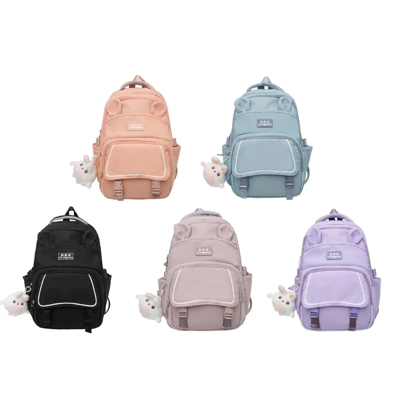 

Fashionable School Bag Casual Daypack with Spacious Pockets for Student Book Bag F3MD