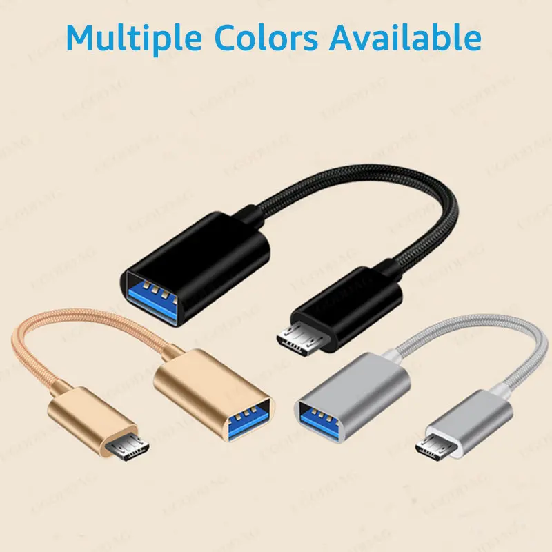 Adaptador Micro USB OTG para teléfono Android, adaptador de Cable Micro USB macho a USB 2,0 hembra para Samsung, Huawei, Xiaomi