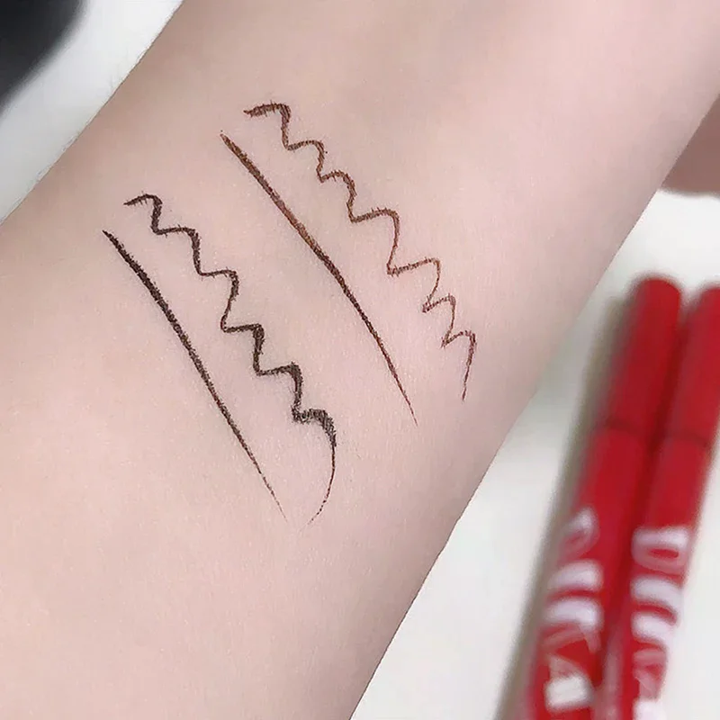 Delineador de Ojos Líquido Ultrafino Dikalu, Efecto Seda, Resistente al Agua, Secado Rápido, Sin Manchas, Natural