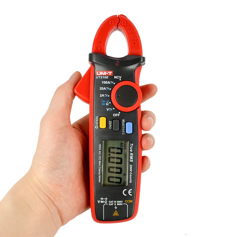 UNI T UT210E TRUE RMS Digital Clamp Meter AC DC Multimeter Auto range Current Clamp Pincers Voltmeter Ammeter Ohmmeter VFC NCV