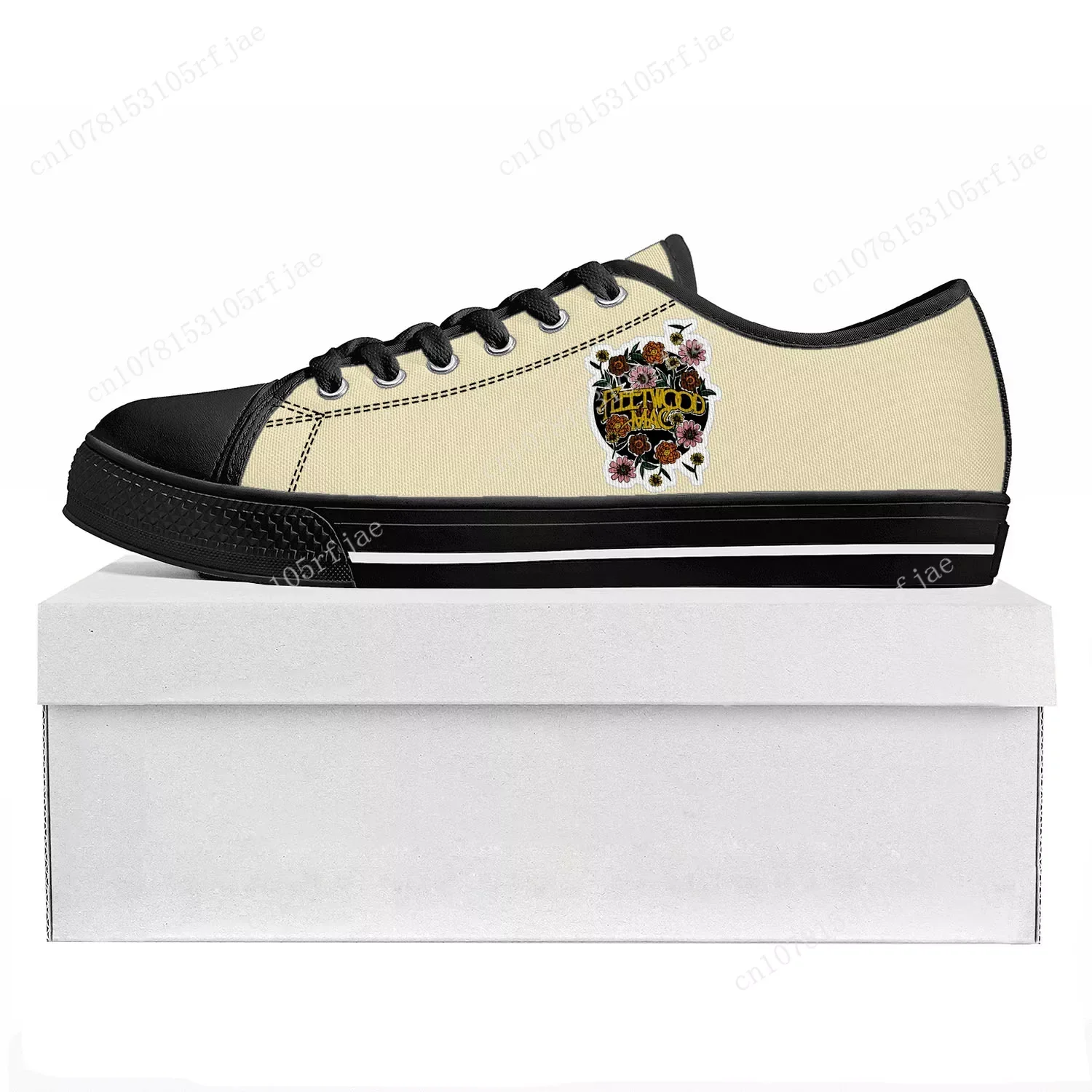 Fleetwood-zapatillas de deporte Mac Low Top Rock Band para hombre y mujer, zapatos de lona de alta calidad, Peter Green, pareja de pingüino