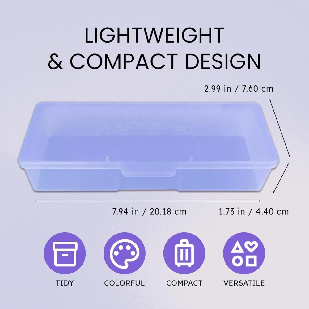 Persönlicher Box-Aufbewahrungskoffer für professionelle Maniküristen, Nägel und Pediküre (große Größe) (10 Stück, LILA)