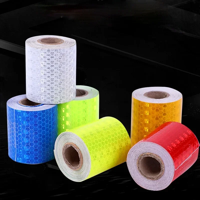 5Cm * 300Cm Auto Reflecterende Tape Veiligheidswaarschuwing Auto Decoratie Sticker Reflector Beschermende Tape Strip Film Auto Motorfiets Sticker