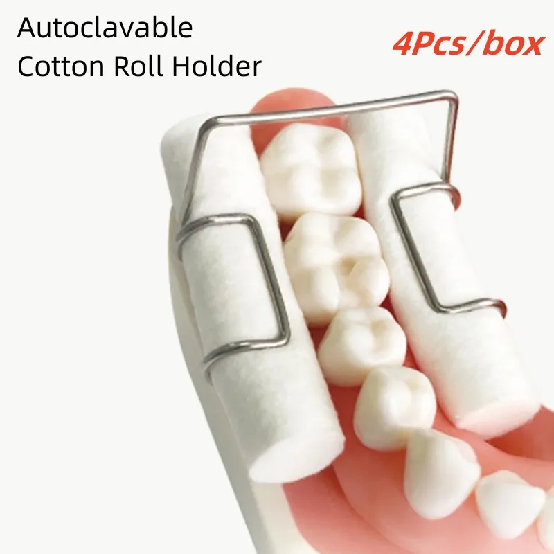 12/8/4Pc Dental Cotton Roll Clip Stainless Steel Autoclavable Cotton Roll Holder For Dentist Clinic Dentistry Lab Supplies Tools