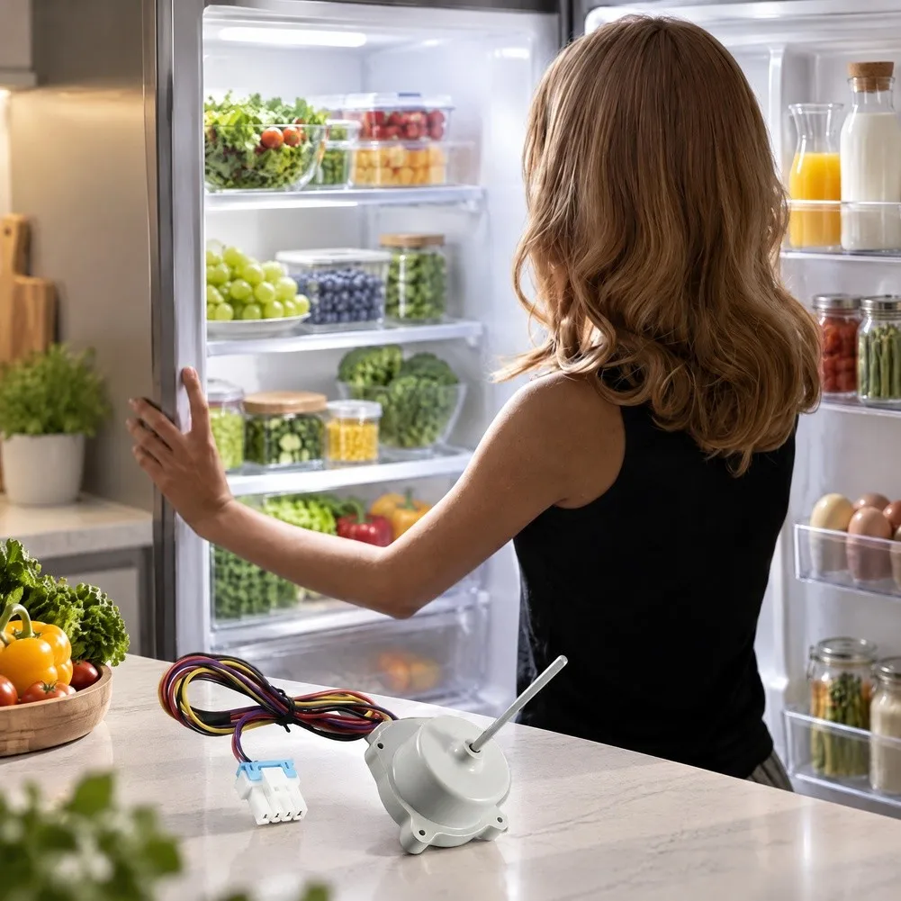 Refrigerator Cooling DC Motor for Fan Assembly Use Plastic Housing Motor Supporting Airflow in Food Storage Environments