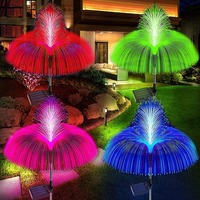 Solar LED Jellyfish Lights Outdoor Garden Decor Lawn Light 7 Color Change Waterproof Patio Yard Pathway Decor Solar Flowers Lamp