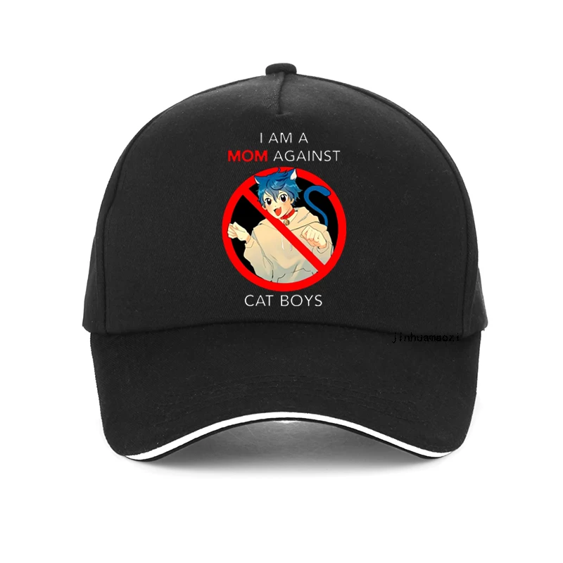 

I Am A Mom Against Cat Boys Funny baseball cap Japanese Anime Adult Novelty Classic Dad hat Men Casual sun hat snapback gorras