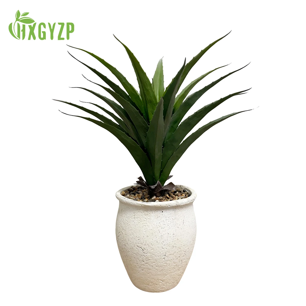 HXGYZP Artificial Plant Agave Potted Aloe Plants With Cement Flowerpot Home Decoration Office Garden Balcony Indoor Porch