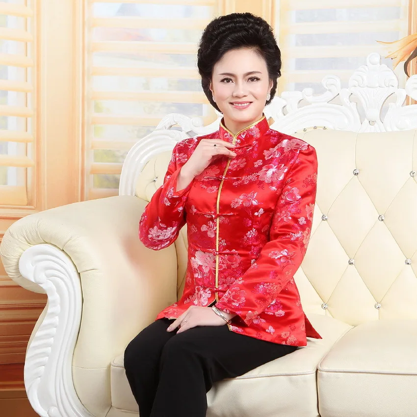 

Middle-Aged and Elderly Women's Suit Birthday Wedding Reception Clothes Performance Costume