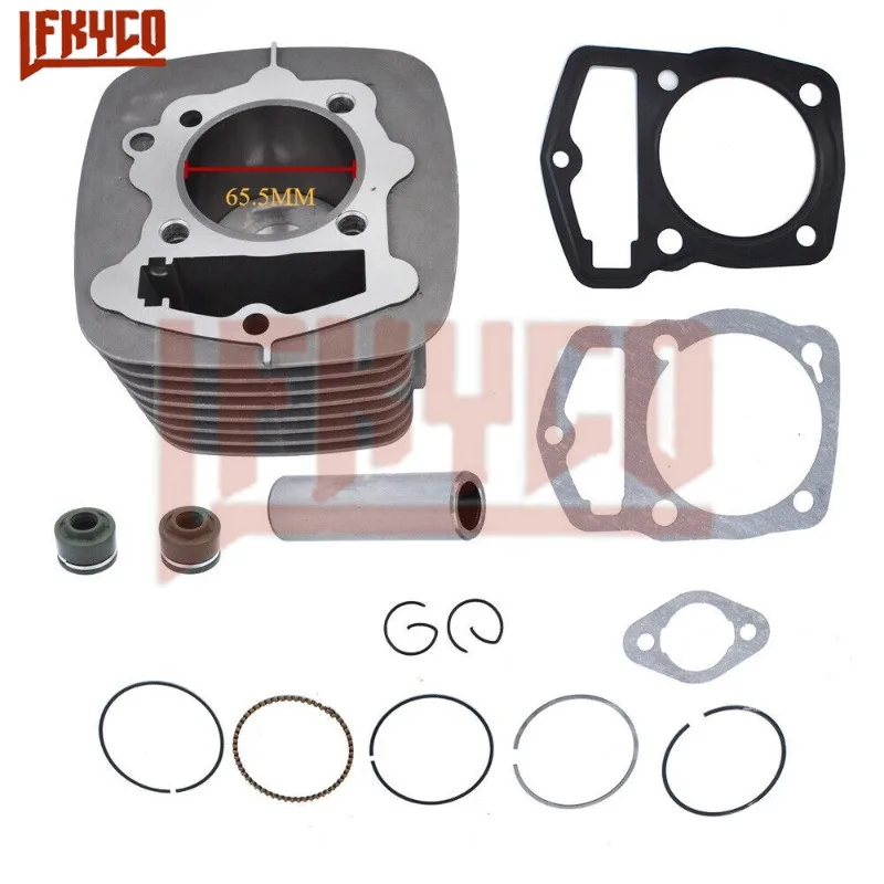 Kit cilindro pistone moto 65.5mm per Honda ATC 200 XL200 CRF250F 250cc Italika Negra 250Z 250SZ Vortx250 CB250 parti del motore