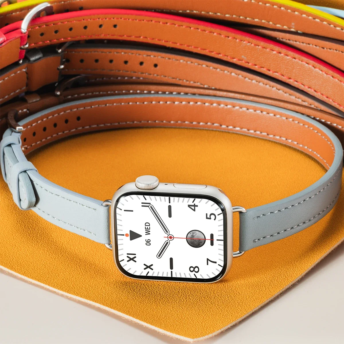 Apple Watch バンド用レザーストラップ S11 S10 42 46mm 41 45 40 44mm Correa For IWatch Series10 9 8 7 6 SE 5 4 Ultra 3 49mm ブレスレット