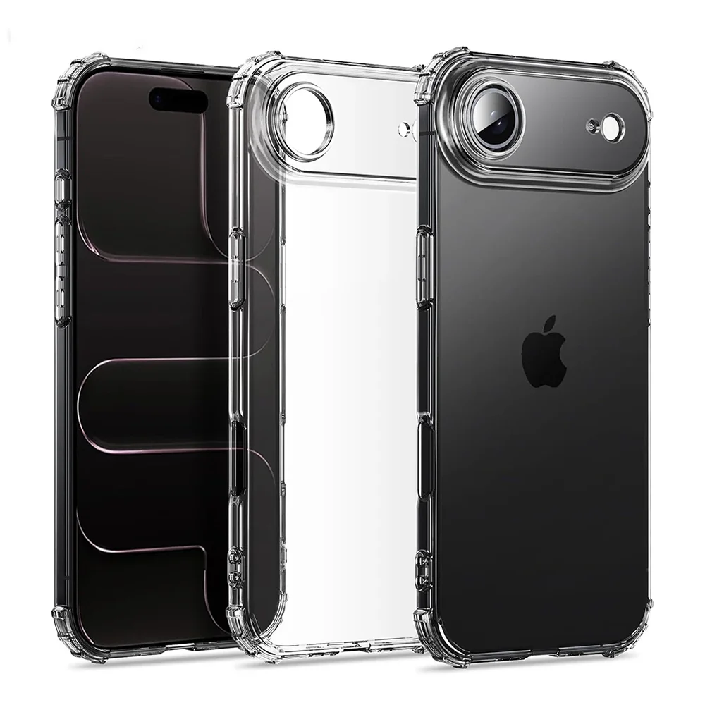 Funda de silicona ultrafina a prueba de golpes para iPhone 17 Air 16 16E 15 14 13 12 11 Pro Max Plus Mini, carcasa suave