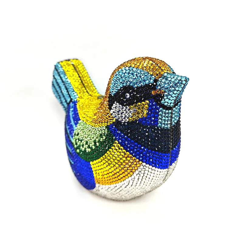 

Special Ladies top design Bridal wedding party women evening party diamonds cute bird full crystal clutches purses