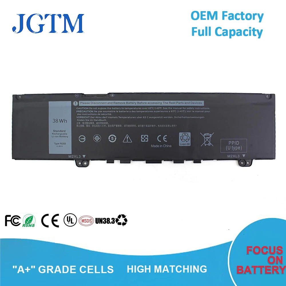 F62G0 Laptop Battery Lithium Ion Batteries F62g0 11.4v 38wh 3330mah For Dell Inspiron 15 7537 17 7737 062VNH G4YJM T2T3J F7HVR