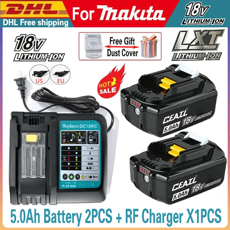 

6000mAh High Capacity Rechargeable Battery for Makita 18V, Compatible with BL1021B BL1041B BL1015B BL1020B BL1040B.