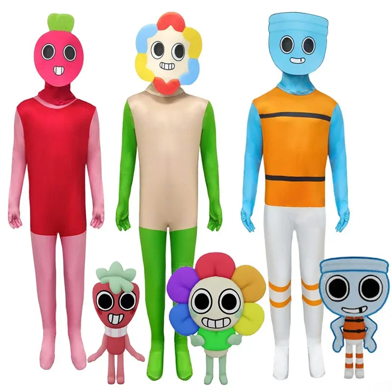 2025 Gioco horror di sopravvivenza Dandy's World Bambini Fancy Dress Up Costume di Halloween Bambino Dandy Sprout Finn Cosplay per le ragazze dei ragazzi