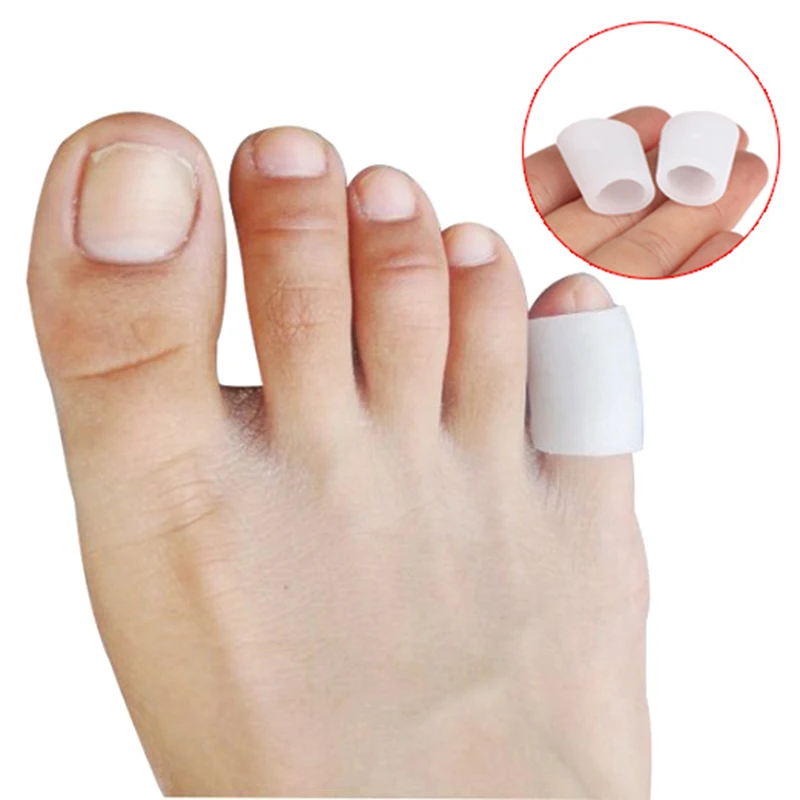 2Pcs/lot Silicone Gel Little Toe Tube Corns Blisters Corrector Pinkie Protector Gel Bunion Toe Finger Protection Gel Sleeve