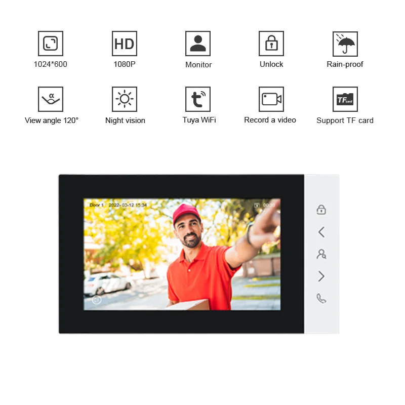 AHD 1080P Tuya Smart Video Intercom 2/3/4 Units Electronic Doorman Security RFID NFC Unlock Electric Lock Intercoms System