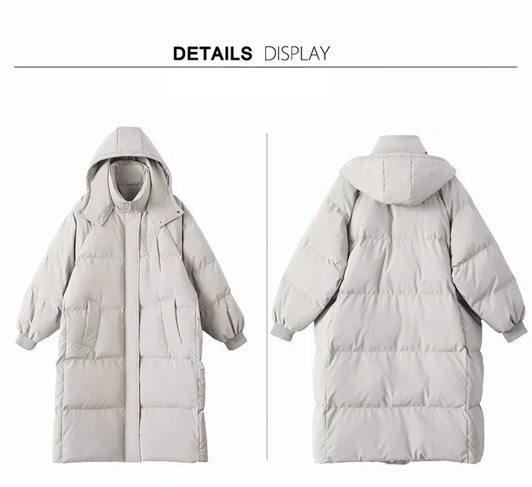 zjaiss 2026 Winter New Down Coats Long-style Cotton Dress Korean Version Large Size Korean Fashion Jackets Heat Parka Feminina