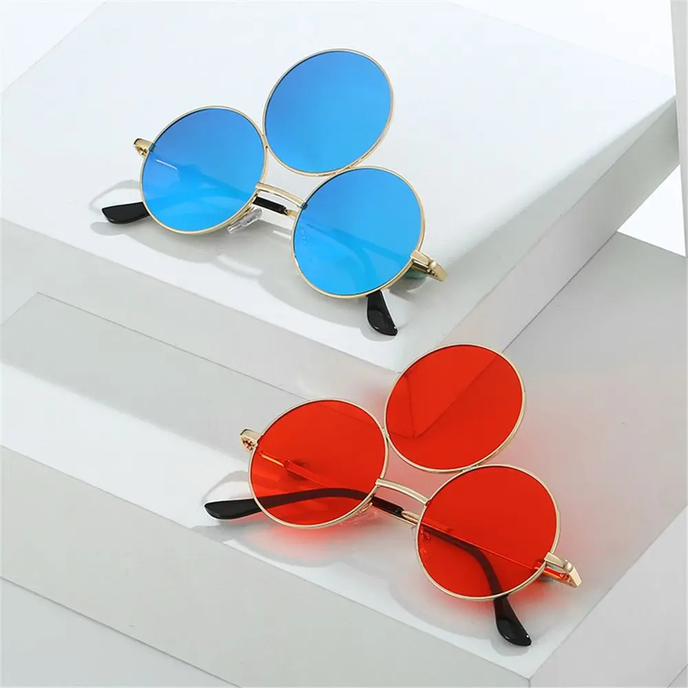 New 2022 Sunglasses Third Lenses 3 Eyes Round Metal Vintage Sun Glasses For Women Men Fashion Eyewear Shades UV400