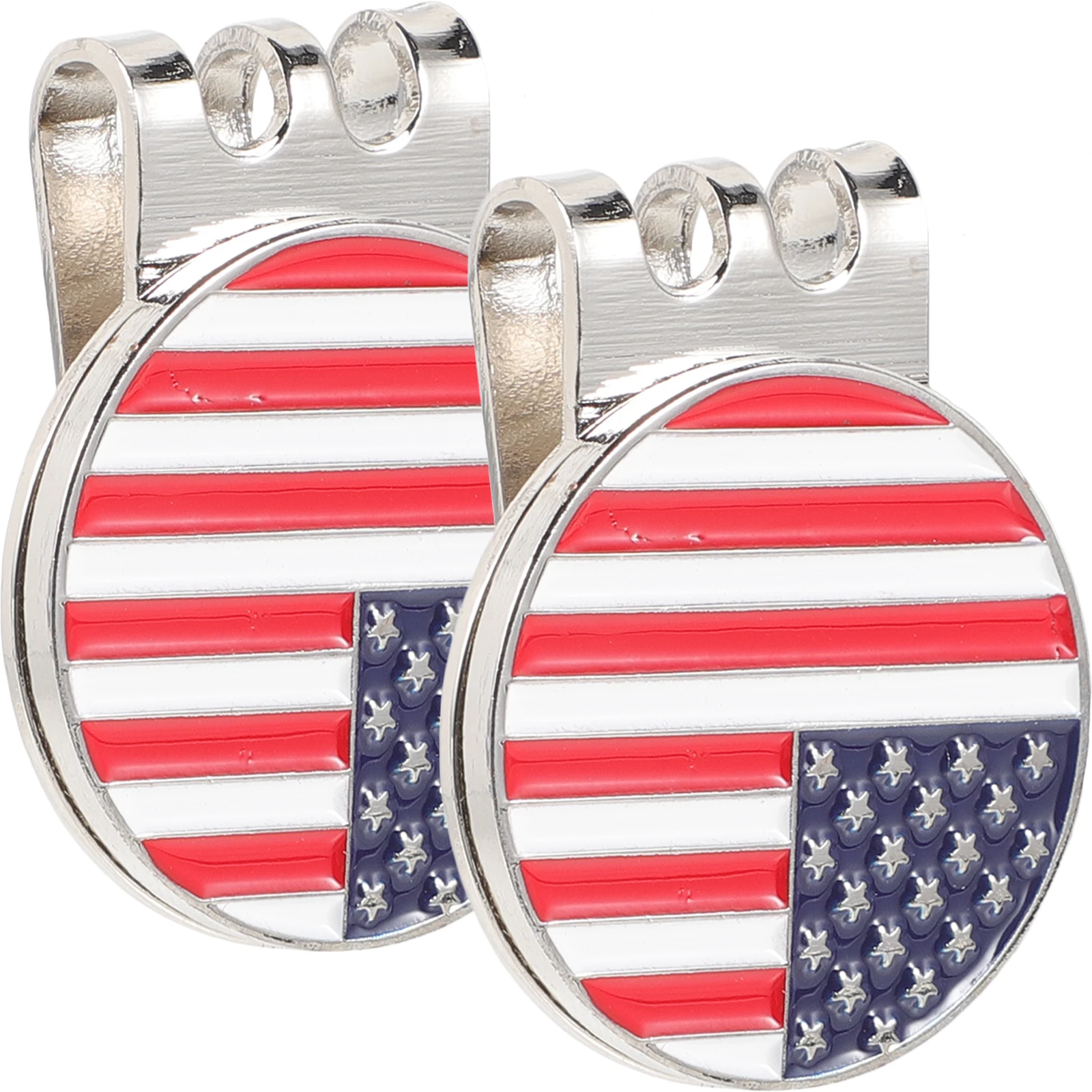 

2pcs Golf Hat Clip Zinc Alloy Durable Decorative Ball Marker Golfs Accessories Portable Hat Adornment For Men Golfing Training