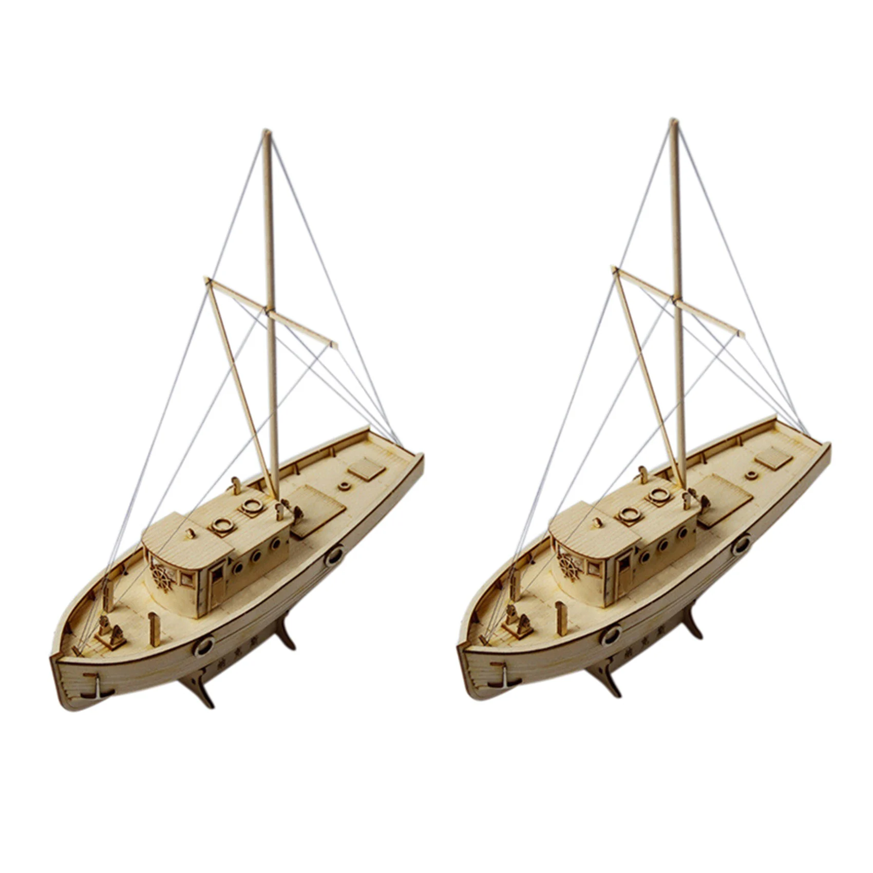 ABUM-2X Modello di assemblaggio di navi Kit fai da te Barca a vela in legno Regalo di decorazione in scala 1:30