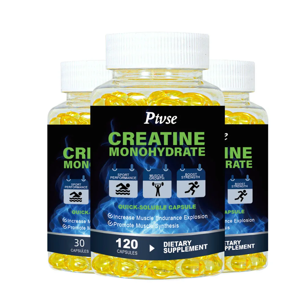 Creatine Capsules Creatine Monohydrate Gain Strength, Build Muscle & Enhance Performance Keto Friendly 3000mg