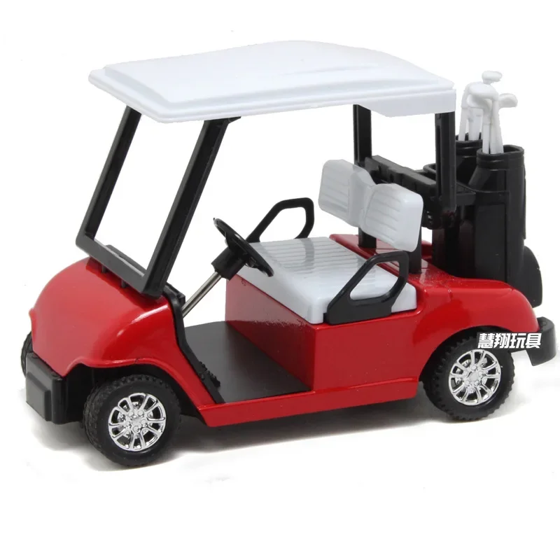 

[Funny] 1:20 Mini Simulation Golf carts model White/Red/Blue Alloy toys collection model kids baby best gift