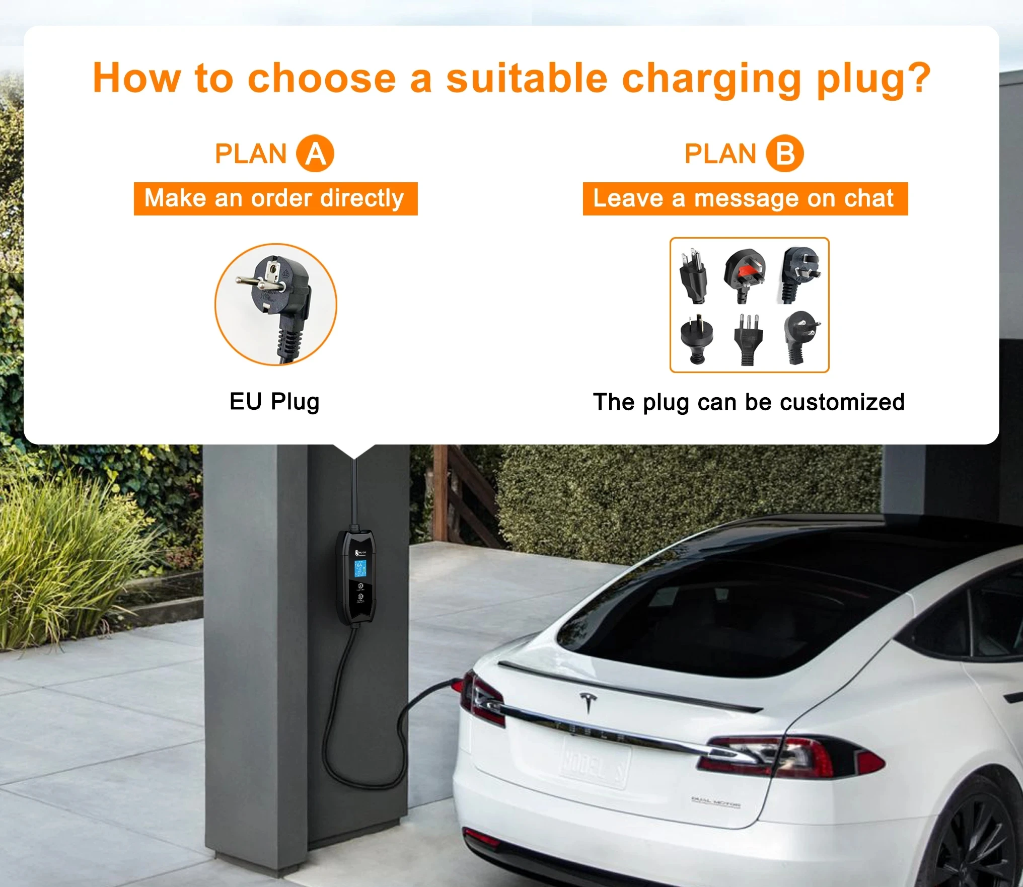 Feyree EV Tragbares Ladegerät Typ2 / GB/T Steckverbinder 16A 1-Phasig 3,5KW Typ1 3,5m Wallbox Ladestation für Elektrofahrzeuge – Detail 12