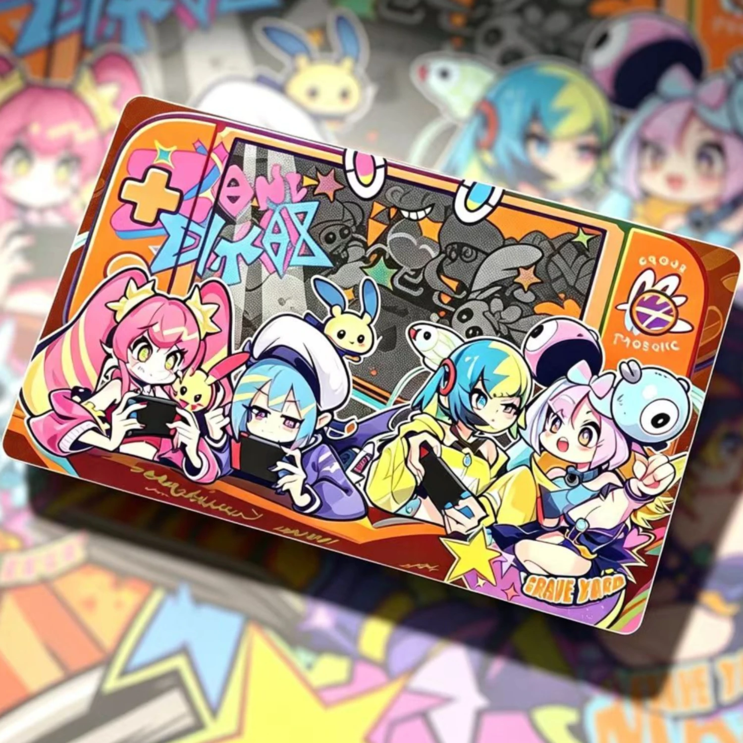 Yugioh Evil Twin Playmat Original Kawaii Cute Yu-Gi-Oh! TCG Trading Card Games Mat Duel Plate Rubber Desk Mat Gaming Mouse Pad