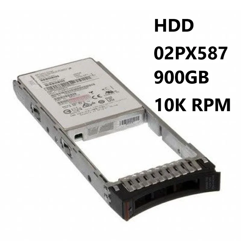 NEW 02PX587 I+BM 900GB 10000RPM SAS 12Gbps 2.5-inch Internal Hard Drive with Carrier for FlashSystem 5015 5035 & Storwize V5000E