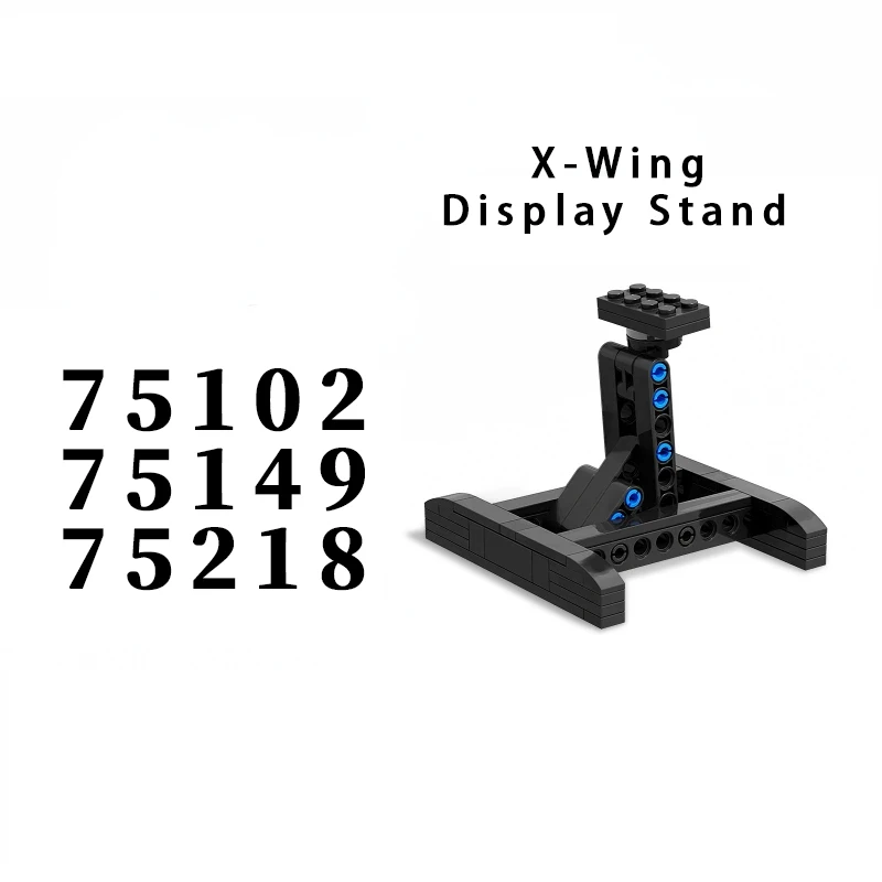 HOT MOC Display Stand For Space Wars X-Wing Fighter Building Blocks DIY Bracket For 75102 75149 75218 Set Toy Gift (Only Stand) - view 4