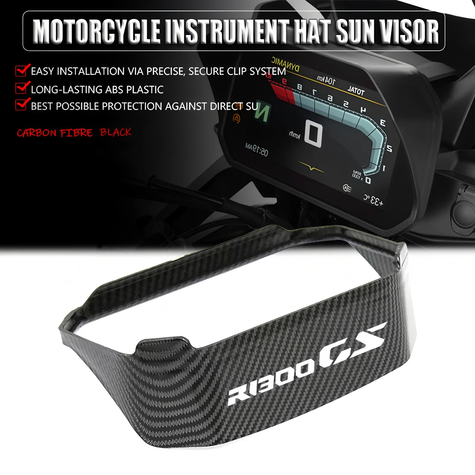 

For BMW R1300GS R1300 GS R 1300 GS ADVENTURE ADV 2023-2025 Motorcycle Sun Visor Instrument Hat Sun Visor Screen Guard Protector