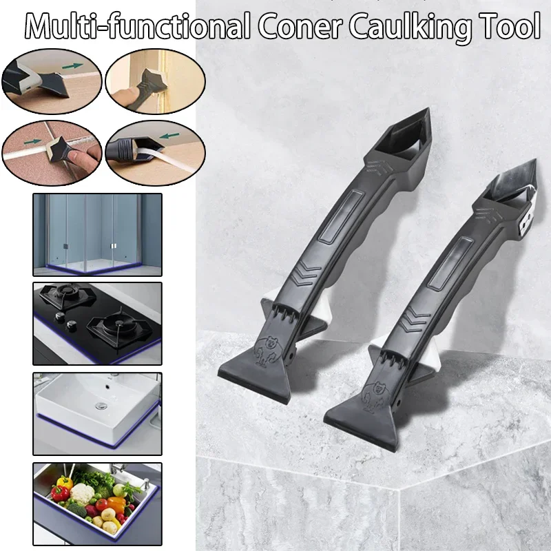 Multifunctional Silicone Remover Sealant Smooth Scraper Caulk Finisher Tile Grout Cleaning Kit Floor Mold Removal Hand Tool Set