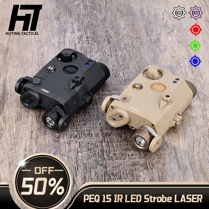 

WADSN Airsoft UHP AN PEQ-15 PEQ15 LA5C Red Dot Green Blue IR Fill Light Laser Indicator Weapon Scout Light LED Strobe Flashlight