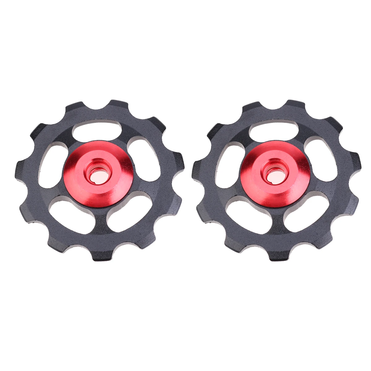 

2pcs Rear 11T Aluminum Mountain Derailleur Pulley Alloy Bike Bike Derailleur Pulley Guide Wheel Mountain Replacement Long