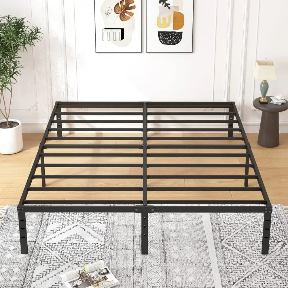 18 Inch Metal Bed Frame Queen Size , Easy Assembly Heavy Duty Noise Free Bedframes, No Box Spring Needed image 4