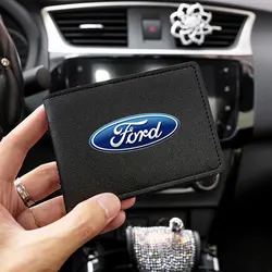 Ultra Thin Car Driver License Bag Driving Documents Card holder For Ford Ecosport Edge Figo Flex Focus Fusion Fiesta Accessories