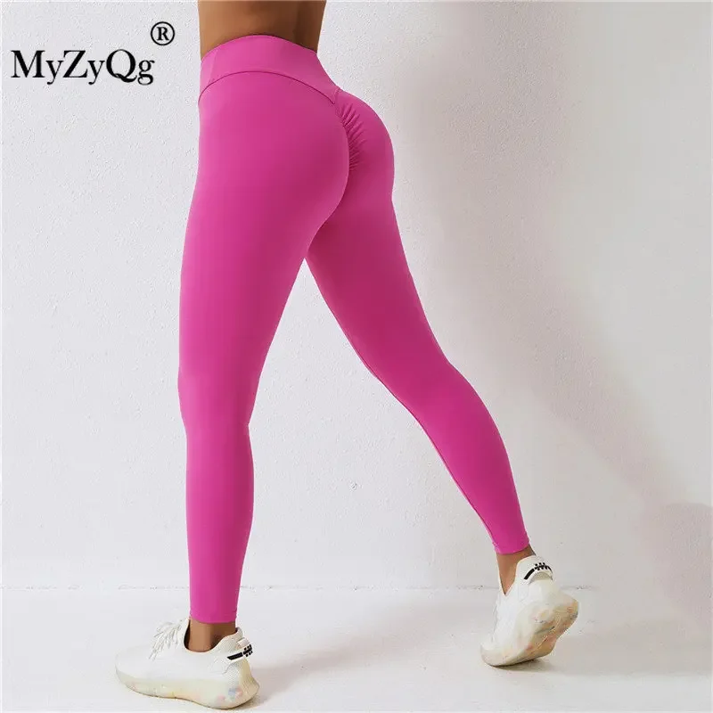 

MyZyQg Women Outdoor Sports Yoga Leggings Quick Dry Fitness Running Gym Biker Cycling Workout Pilates Push Up Pant Tight