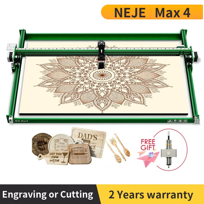 

NEJE Max 4 80/120W A40640/E40/E80 Engraving Cutting Machine 4-Axis Industrial Laser Engarver Cutter High-Efficiency Pulse Energy