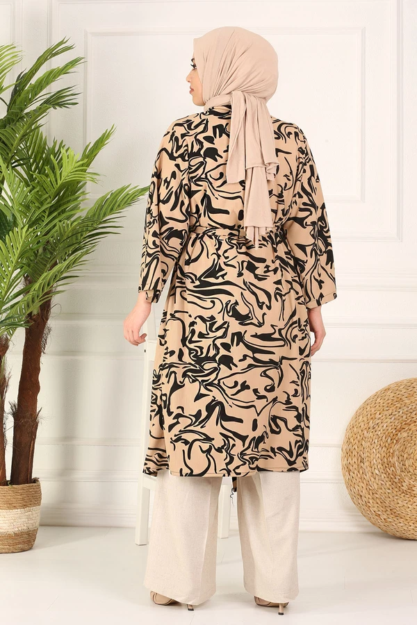 TUGBA outfit for Muslim Women Print Kimono Cardigan İslamic Muslim Turkiye