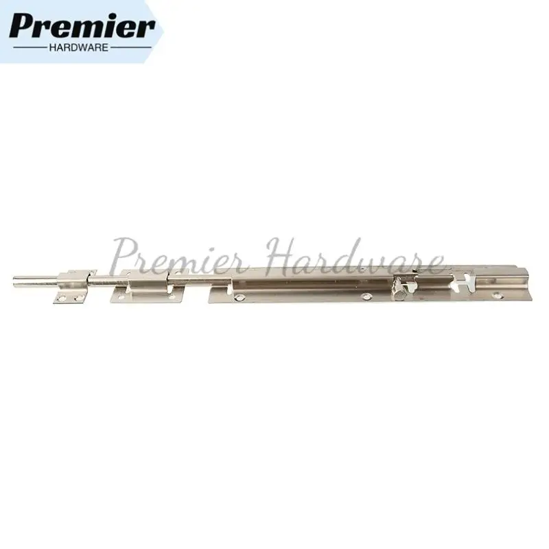 12インチのステンレススチール製スライドラッチドアボルトロック – 高耐久ホームセキュリティ、取り付け簡単、ハンドサポート、盗難防止