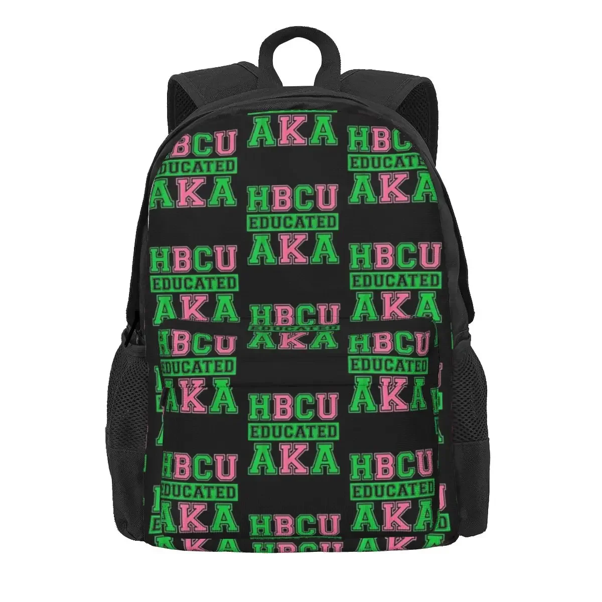 HBCU Grad AKA Sorority Paraphernalia, HBCU Educated AKA Backpacks Bookbag School Bags Rucksack Laptop Rucksack Shoulder Bag