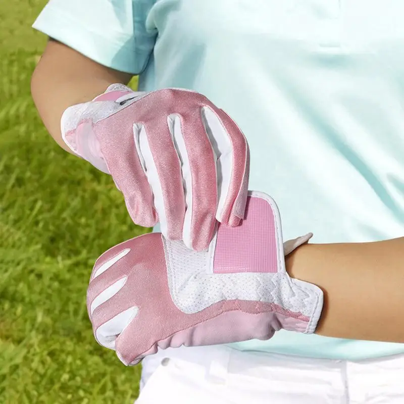 

Cool Golf Gloves Breathable Stable Grip Fit Golf Gloves Girls Golf Gloves Comfortable Women Golfer Gloves Synthetic Golf Gloves