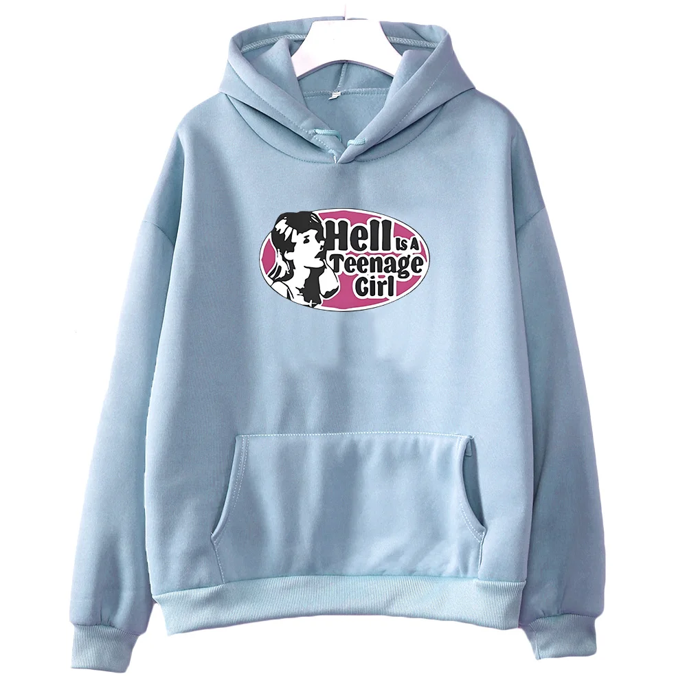 Nessa Barrett Graphic Printing Hooded With Pocket Fleece Gothic Sweatshirt for Autumn/Winter Aesthetic Clothes Women Pullovers
