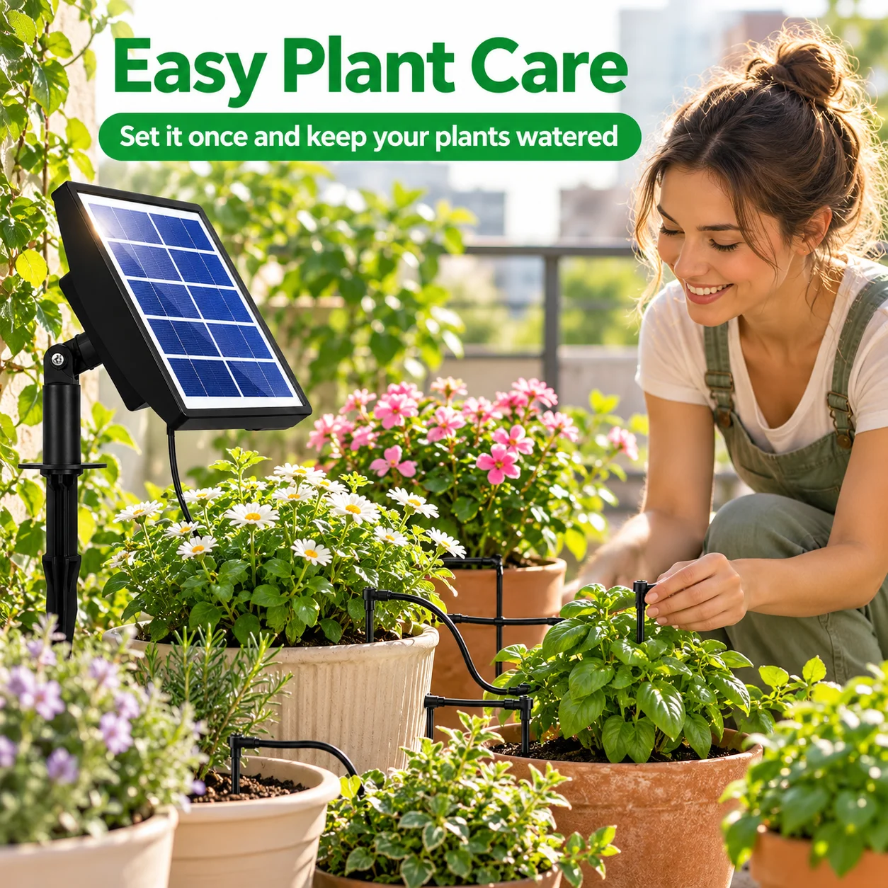 AOLIVIYA Solar Automatic Drip  - Drip Irrigation System Automatic Kit recension och pris