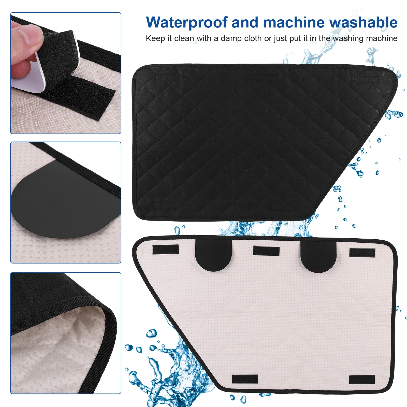

2 Pcs Waterproof Car Door Cover Pet Anti-Scratch Car Interior Cover Washable Car Door Protect Mats for Car SUV Truck Dog Travel