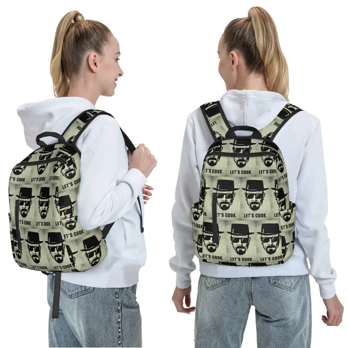 Heisenberg Lets Cook Backpack Daypack Large Capacity Children BookBag School Bag Shoulder Bags for Men Women